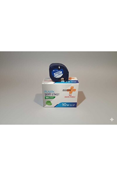 Dymo Letratag Muadili Ecotagplus Plastik Şerit Etiket Beyaz 10 Lu Eco Paket 59422
