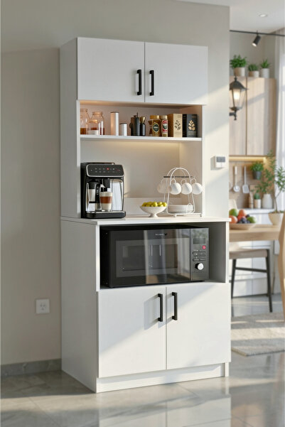 Moonlife Mobilya Peras 2 Kapaklı Çok Amaçlı Kahve Köşesi Dolabı