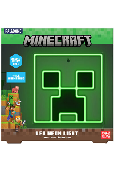 MINECRAFT Lampă neon LED Paladone Creeper, montabilă pe perete (PP14020MCFVN)