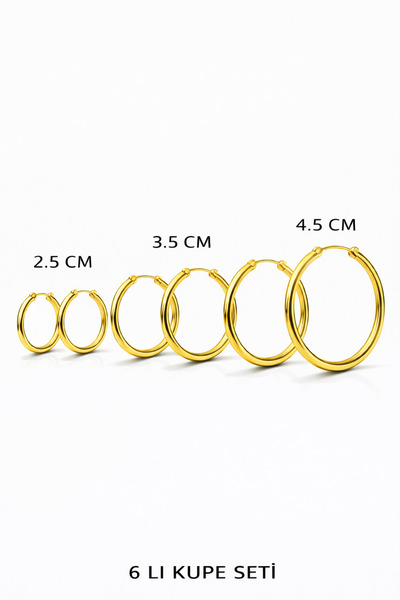 Jack Ferrero ZİRKON TAŞLI ÇELİK 6'LI KADIN KÜPE