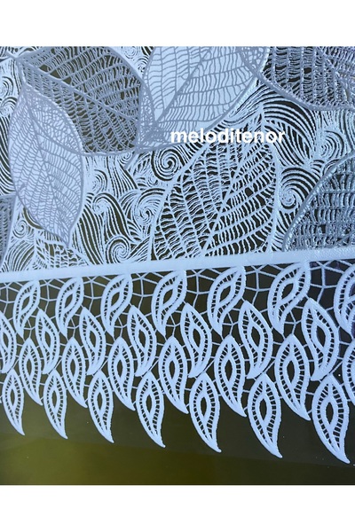 SALMAN Transparent Water Drop Thick Edge Processing Lace Mesh Leaf Rectangula...