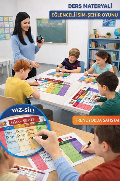 mor zeka atölyesi İsim Şehir Türkçe Oyunu 12adet