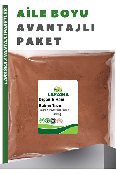 Laraska Organik Ham Kakao Tozu 500g / Raw Cacao Powder Certified Organic 500g