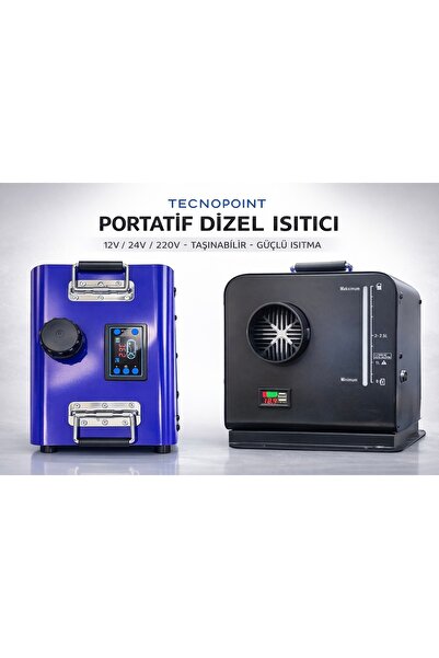 tecnopoint LİTYUM ŞARJLI DİESEL PORTATİF WEBASTO ISITICI 12/24/220v 8KW OTO Y...