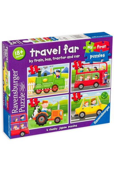 RAVENSBURGER Puzzle Călătorie Departe Primul Meu Puzzle 2/3/4/5 bucăți