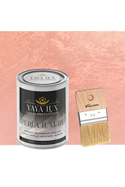 YaYa Color Vopsea decorativa de Lux, Perla Luxury cu Fulgi Perlati, Piersica,...