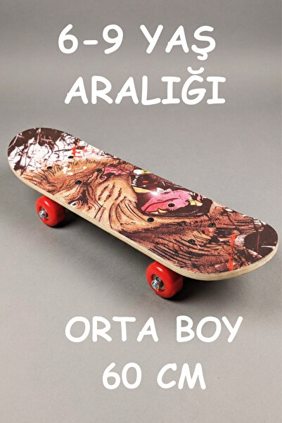 düşler oyuncak dünyası Ahşap Kaykay Orta Boy 60cm 7 Katmanlı Ahşap Başlangıç ...