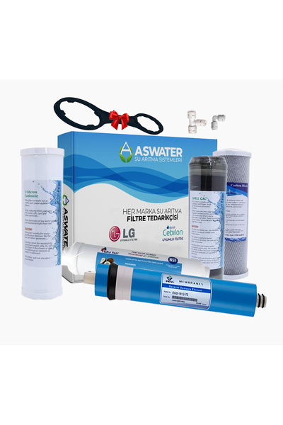 As Water Ihlas Aura Cebilon -compact-uyumlu 5 Aşamalı Açık Kasa Filtre Seti O...