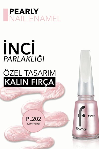 Flormar طلاء أظافر لؤلؤي شبه شفاف ولامع