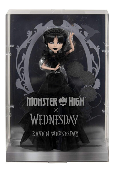 MONSTER HIGH Rochie Rave'n pentru păpuși Wednesday (HXJ03)