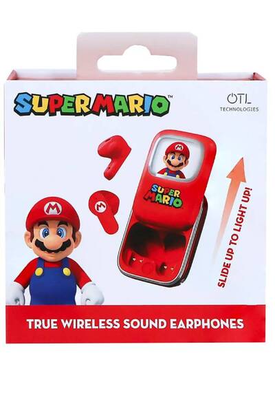 OTL Husă glisantă Super Mario cu iluminare, căști audio TWS