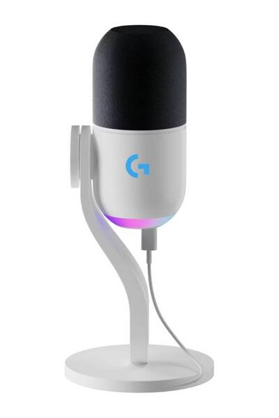 logitech Microfon de gaming Yeti GX Dynamic RGB cu LIGHTSYNC, alb-gălbui - PC