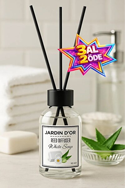 JARDIN D'OR Beyaz Sabun Çubuklu Oda Kokusu / White Soap Reed Diffuser 110 ml