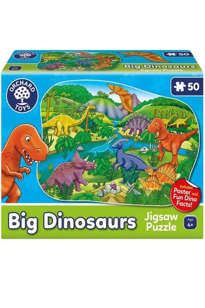 Orchard Toys Puzzle cu dinozauri mari din livadă (600256)