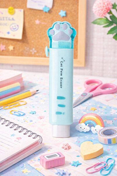 Giftpoint ممحاة على شكل مخلب قطة لون أزرق 9.2×2.5 سم قطعة واحدة قابلة للسحب م...