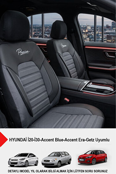 GM-DESIGN Premium Series Luxury Linen Car Seat Cover (Hyundai İ20-İ30-Accent-...