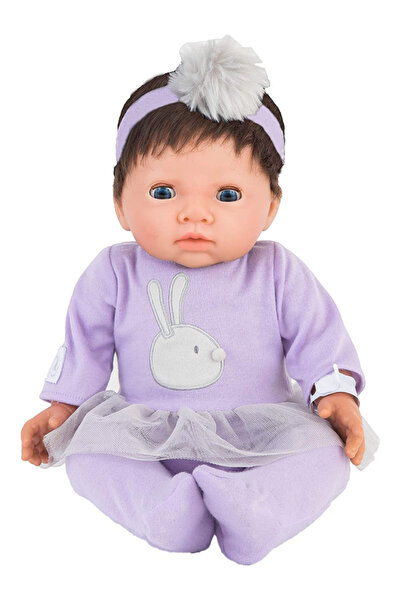 Smallstuff Rochie Papusa Tiny Treasure cu păr castaniu și tutu mov (30140)