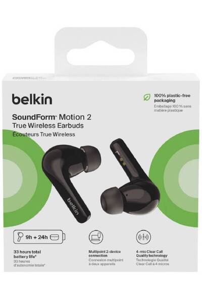 Belkin Căști intraauriculare Soundform Motion True Wireless, negre