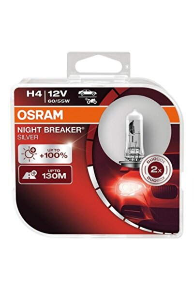 Osram Set de 2 becuri H4 NIGHT BREAKER SILVER +100% Osram 12V 60/55W