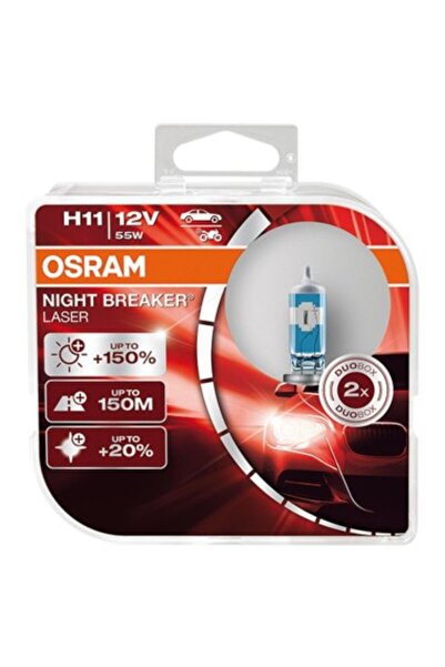 Osram Set de 2 buc Bec H11 Laser cu întrerupător de noapte Generație următoar...