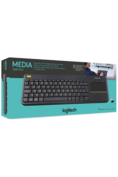 logitech Tastatură wireless touch K400 Plus neagră