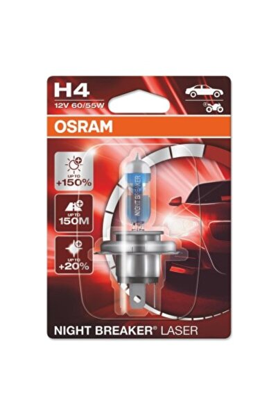 Osram Bec H4 cu întrerupător de noapte Laser Generație următoare +150% 12V 55W