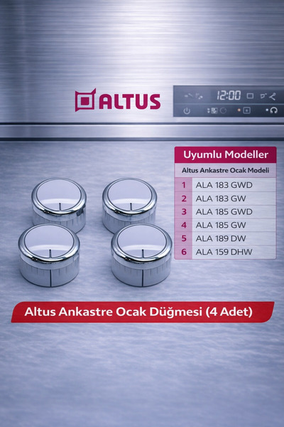 ÖZ BEYAZ EŞYA Altus ALA 183 GWD ANKASTRE OCAK DÜĞMESİ (4 ADET )