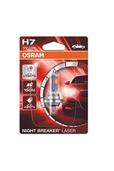 Osram Bec H7 cu întrerupător de noapte Laser Generație următoare +150% 12V 55W