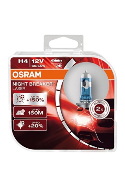 Osram Set de 2 becuri H4 Night Breaker Laser Next Generation +150% 12V 60/55W