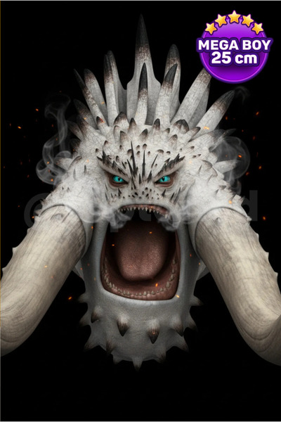 Toptan3D (Mega Boy) Ejderhanı Nasıl Eğitirsin? Beyaz Buz Ejderhası Hareketli ...