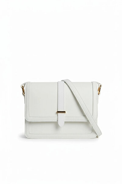 Glemix Geantă de umăr tip crossbody pentru femei, White Trend - Cu închidere ...
