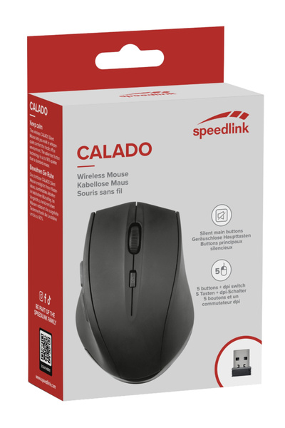 Speedlink Mouse Calado Silent Wireless cu receptor USB Nano Negru