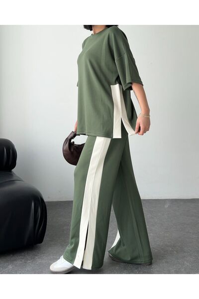 sportiness Costum de trening din țesătură modal cu fantă și garnitură