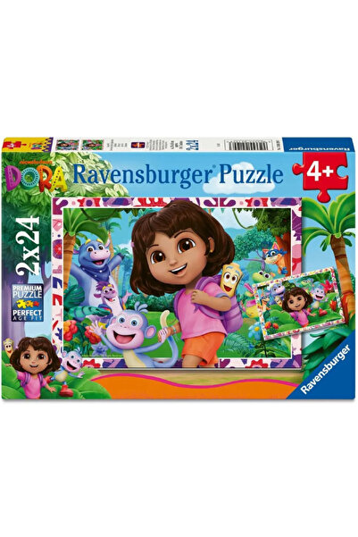 RAVENSBURGER Dora 2D children's puzzle, 2x24 pieces, multicolor