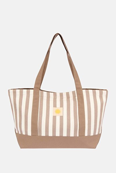 Reflect Studio Τσάντα παραλίας Sun Canvas - Καφέ/Μπεζ