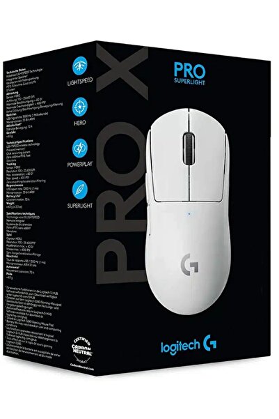 logitech Mouse Pro X Super Light Wireless Alb