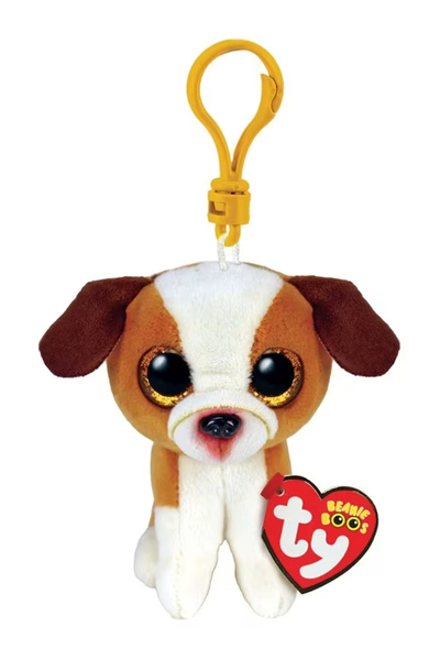 TY Beanie Boos Hugo Câinele Maro și Alb 8.5cm (1607-35258)