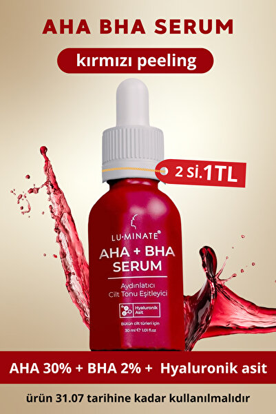 Luminate AHA 30% + BHA 2% Serum Glikolik Salisilik Asit Leke Karşıtı Cilt Ton...