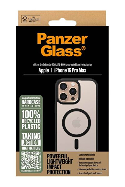Panzer Glass Husă rigidă PanzerGlass MagSafe pentru iPhone 16 Pro Max, neagră