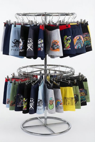 Mor 5'li Erkek Çocuk Boxer %90pamuk %10elastan