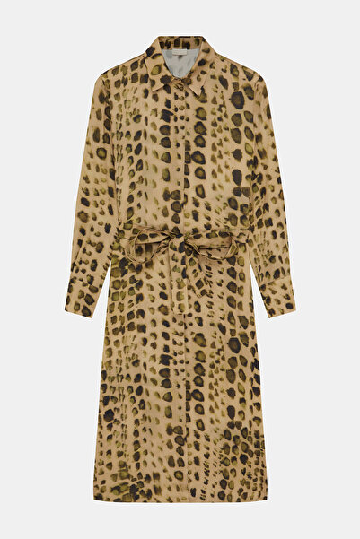 W Collection HAKİ DESENLİ GÖMLEK ELBİSE