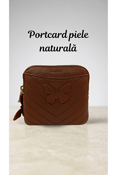 OEM Genuine Leather Card Holder with zipper, slim card holder, Compact card h...