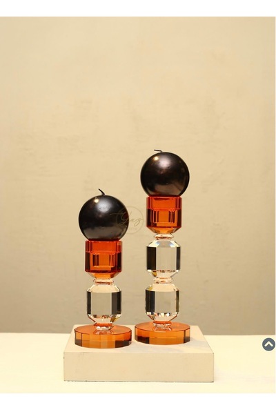 zepce design 2'li Kristal Şamdan