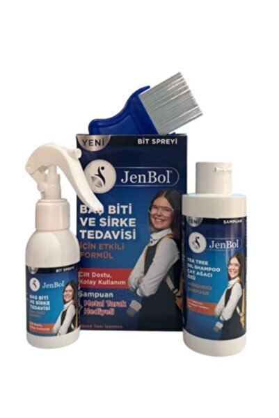 Jenbol Bit Spreyi 100 ml + Çayağacı Şampuan 150 ml - Çelik Tarak Hediyeli