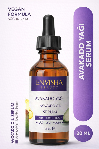 Envisha Beauty Avakado Yağı %100 Doğal Bitkisel Yağ Avocado Oil 20 ML