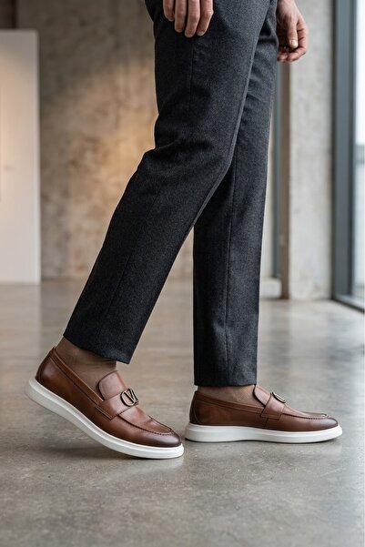 MARCOMEN Erkek Hakiki Deri Casual Ayakkabı -Taba Kahverengi - MRC25YA-152-21171
