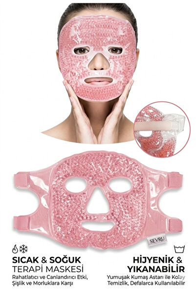 SEVRU Buzlu Jel Toplar Yüz Maskesi Sıcak Ve Soğuk Terapi Maskesi