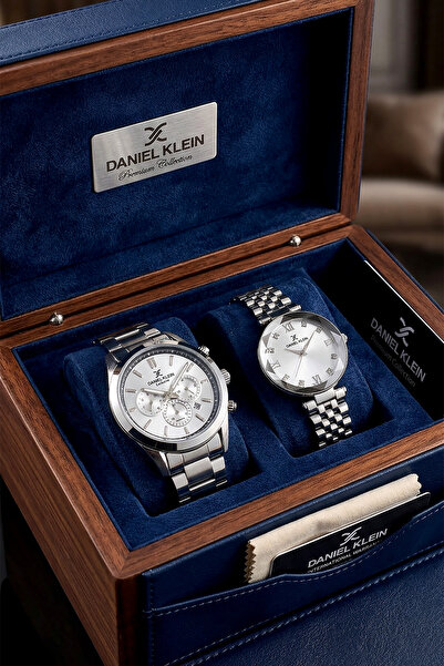 Daniel Klein Orijinal Çelik Kordon Gümüş Renk Kadran Sevgili Çift Erkek ve Ka...