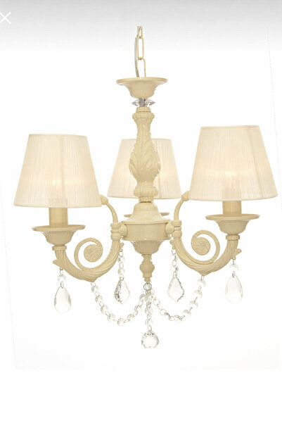 Umur Aydınlatma Senay 3'Lü Krem Şapkalı Avize