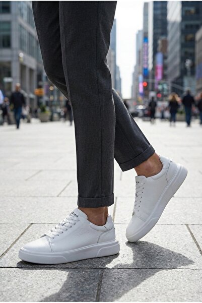 Lufian حذاء تومي الرجالي الكاجوال 112230222-100500 أبيض